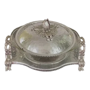 1950s Rodney Kent #440 Hammered Aluminum Casserole