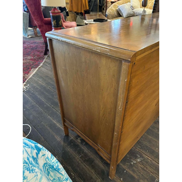 Vintage Mid century chest from Olympia furniture maker is beautifully built and finished with brass pulls and 6 drawers....