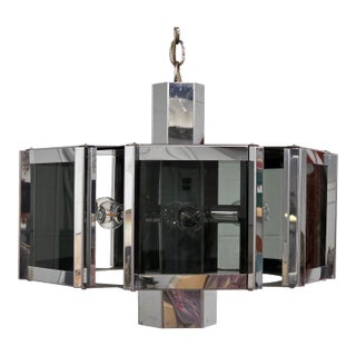 1960s Space Age Chrome Chandelier by Robert Sonneman for Fredrick Ramond For Sale