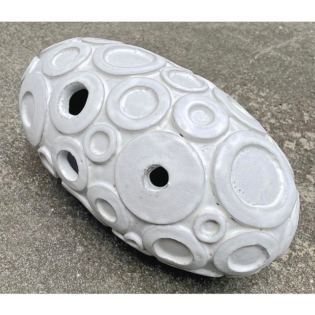 Jonathan Adler Signed Couture Circles Bespoke Oval Form Vase Chairish