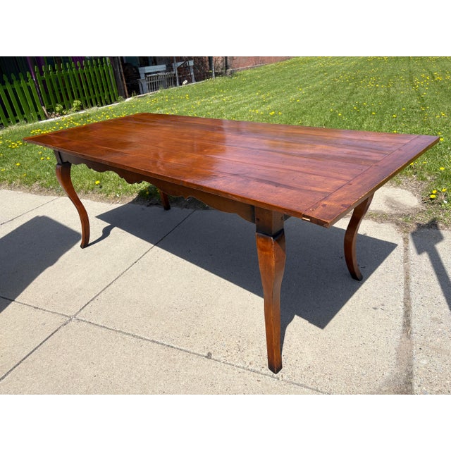 Vintage Handcrafted French Country Style Dining Table For Sale In Philadelphia - Image 6 of 12