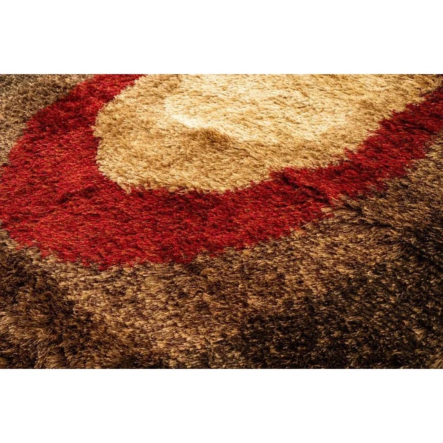 Scandinavian Viscose Rya Rug from Axeco Svenska Ab., 2010s For Sale - Image 3 of 5