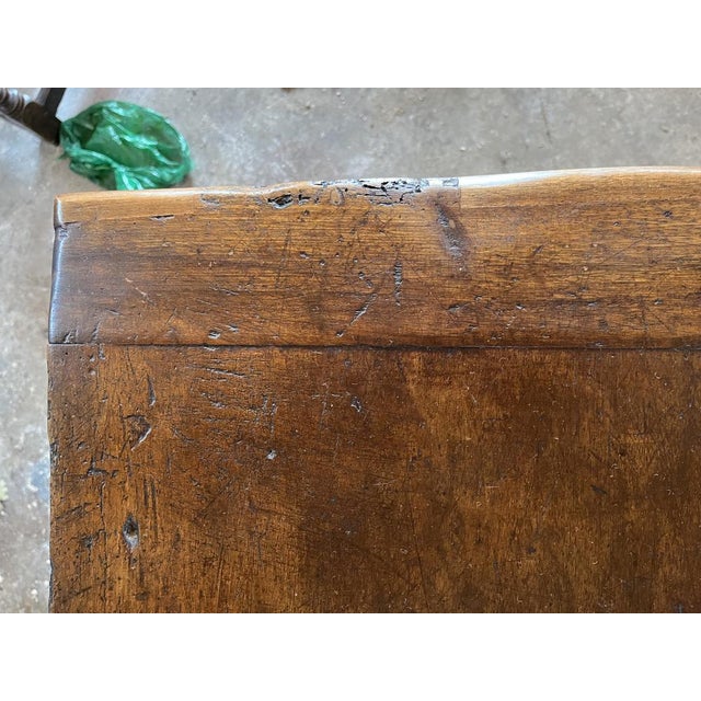 18th Century Italian Walnut Capretta Table with Barley Twist Lyre Legs For Sale - Image 12 of 13
