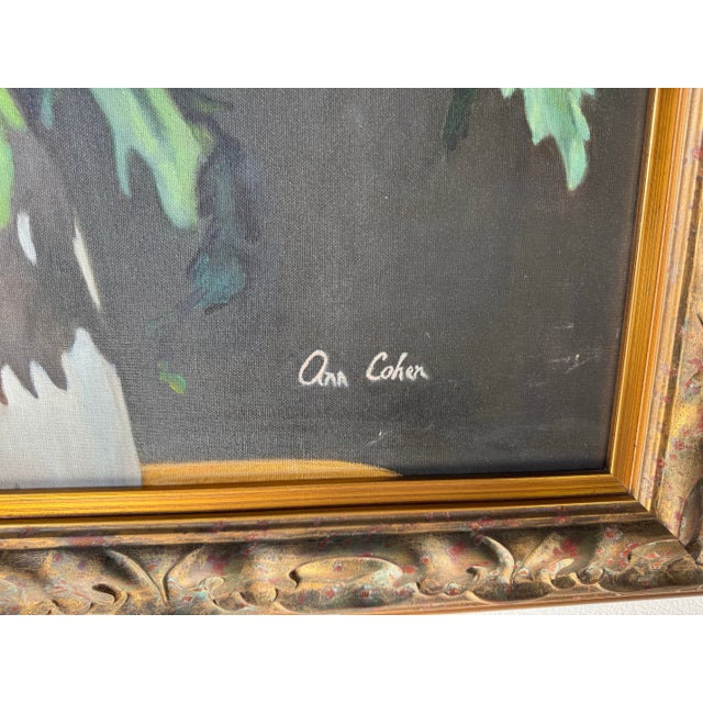 Ann Cohen “Still Life With Daisies” Oil on Canvas Painting, Framed For Sale - Image 10 of 12