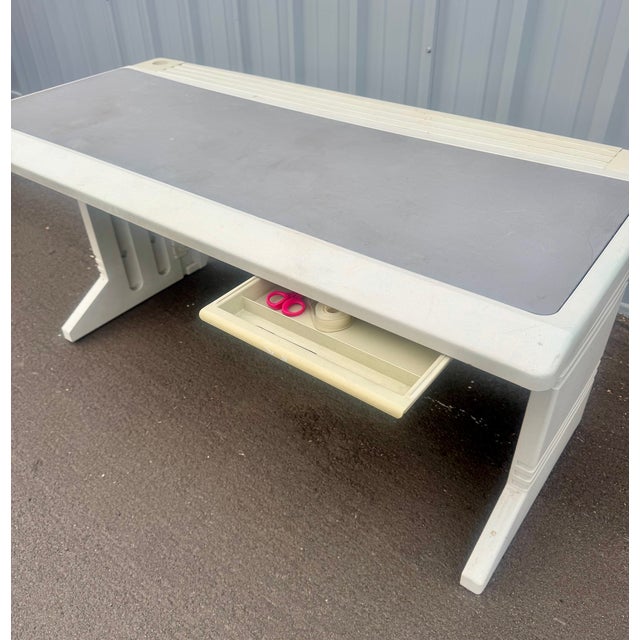 1980s Vintage Space Age Computer Desk For Sale - Image 5 of 12