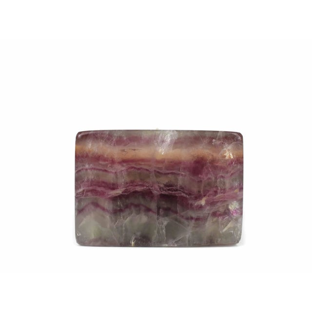 Late 20th Century Solid Purple Amethyst Quartz Geode Stone Tealight Candle Holder For Sale - Image 4 of 9