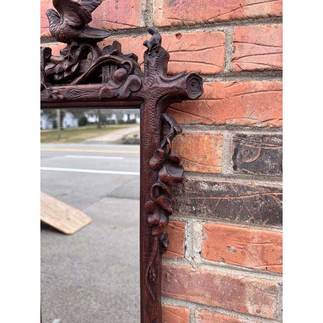 Antique Black Forest Mirror For Sale - Image 9 of 10