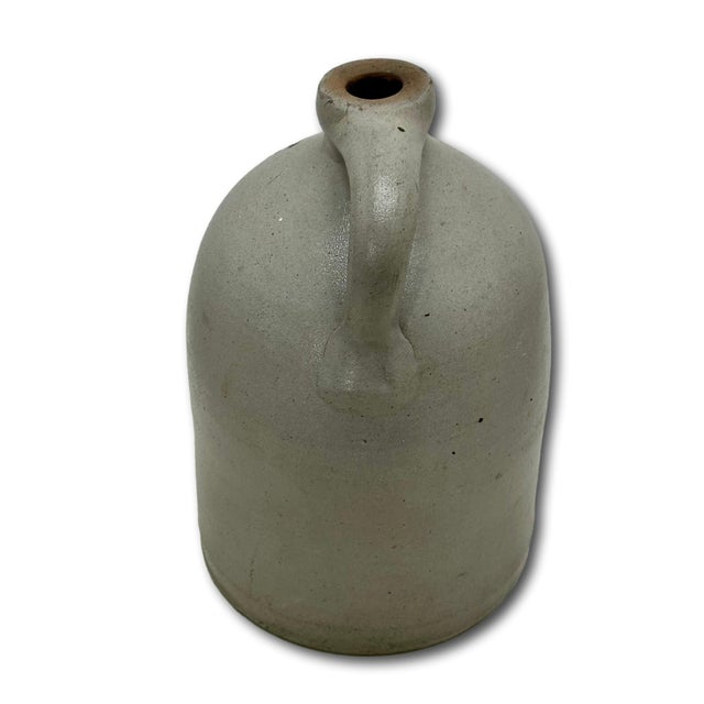 Nice Small 1 Gallon Size Antique Early American Blue Decorated Stoneware Spirits Jug - Circa Late 19th Century For Sale - Image 14 of 18