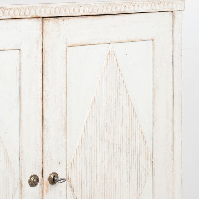 19th Century Swedish White Gustavian Cabinet Sideboard For Sale - Image 9 of 15