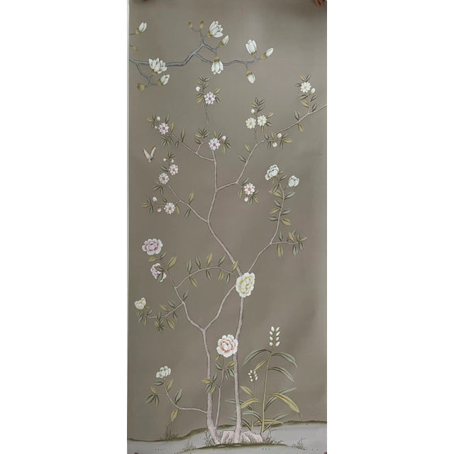 Chinoiserie Wallpapers Hand Painted Artwork Mural Panel - 6 Panels For Sale - Image 6 of 12