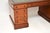 Brown Antique Victorian Pedestal Desk in Walnut with Leather Top, 1860s For Sale - Image 8 of 12