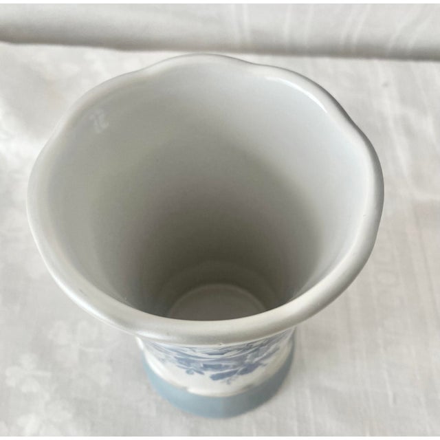 Blue Vintage Laura Ashley "Sophia" Collection Blue Floral Porcelain Bathroom Tumbler Cup For Sale - Image 8 of 10