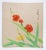 Vintage mid century Japanese watercolor on cardboard painting of gladiolas. Signed upper right, gold foil edges. Unframed,...