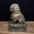 Bronze Pair of Vintage Bronze Guardian Lion Statues on Decorative Bases For Sale - Image 8 of 9
