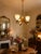 1950s Mid-Century Scandinavian Chandelier in Wood, Brass and Opaline Glass, 1950s For Sale - Image 5 of 6