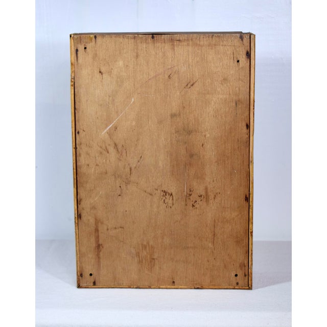 Vintage Bamboo Grasscloth Rattan Wall Cabinet With Mirror For Sale - Image 10 of 10