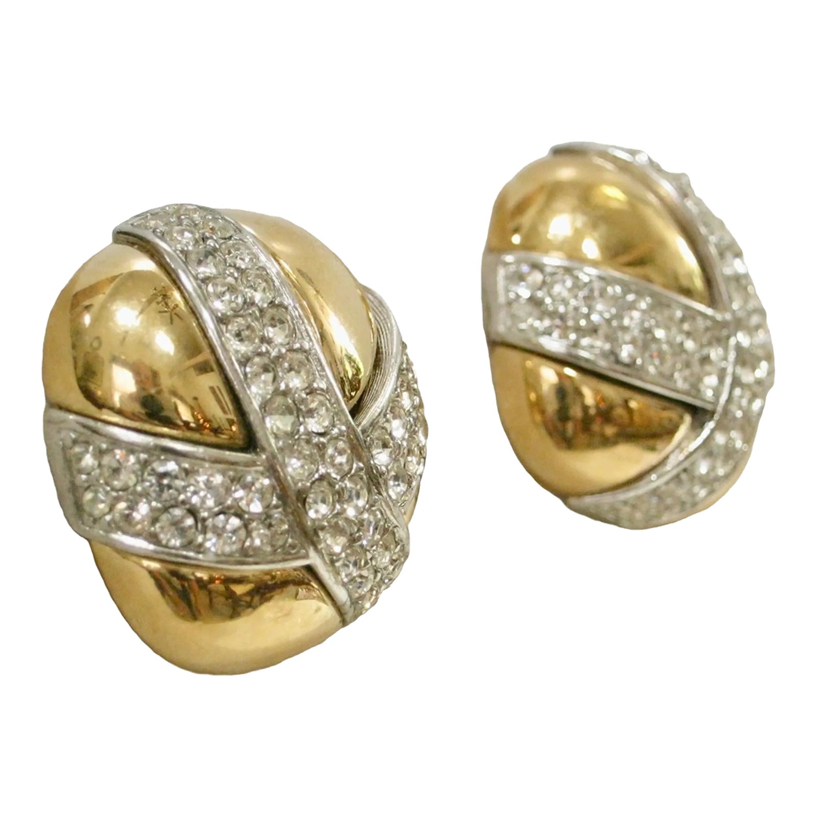◆VINTAGE HOLLYWOOD◆ Cloud Earrings VH2336EA001M Vintage Eleanor H. Moty Sterling Silver 14K Gold Night Cloud