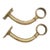 Pair of Reclaimed Brass Upright Bar Mount Rail Brackets For Sale