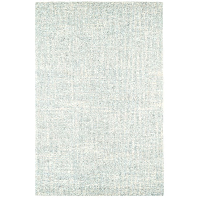 Dash & Albert by Annie Selke Crosshatch Sky Micro Hooked Wool Rug, 2'6" x 8' For Sale In Boston - Image 6 of 6