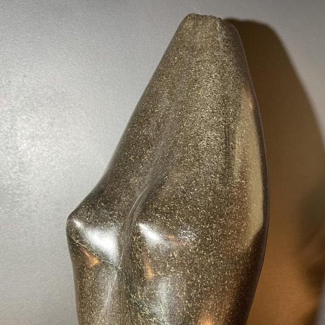 Abstract Female Nude Sculpture in Black Marble, 20th Century For Sale - Image 6 of 12