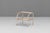 Set of French Arras style steps in steel with aged paint finish. Circa 1900.