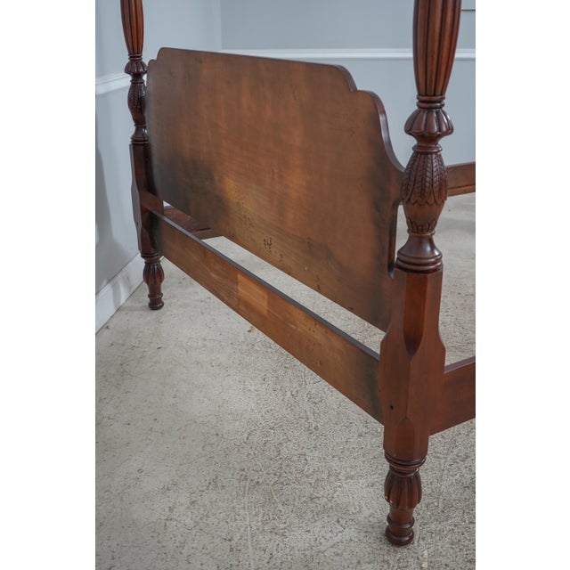 Queen Size Sheraton Design Cherry Poster Bed For Sale - Image 11 of 13