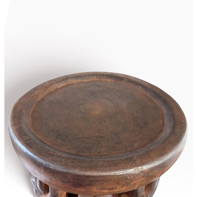 Brown Vintage Tribal Nobility Bamileke Stool/Table Cameroon 16" H For Sale - Image 8 of 8