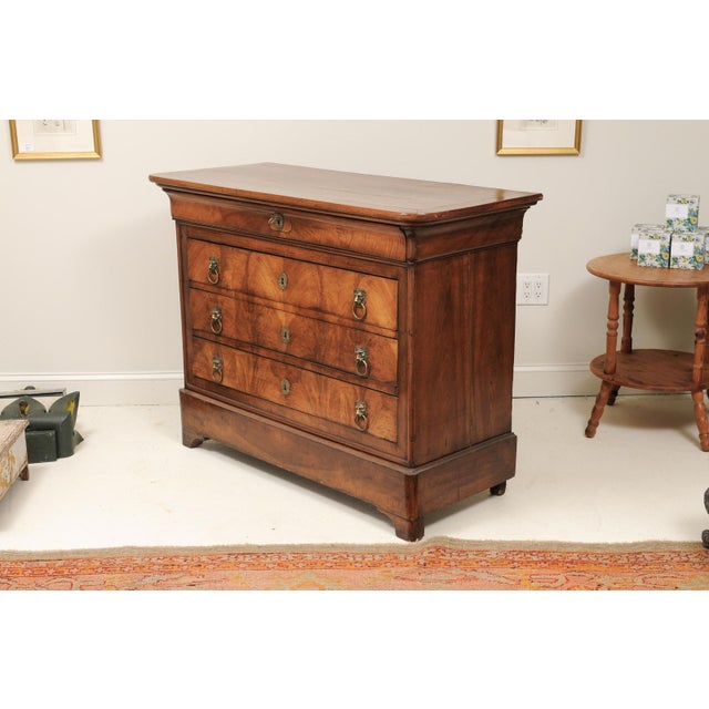 19th C. Walnut Commode With Lions Head Pulls, France For Sale - Image 11 of 13