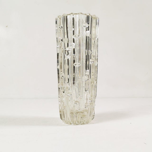 A vase called Labyrinth due to its ornamentation, produced at Rudolfova Hut in the 1960s in Czechoslovakia, designed by...