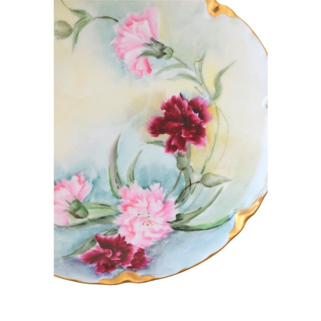 1900s Haviland France Limoges Carnation Plate For Sale In San Diego - Image 6 of 6