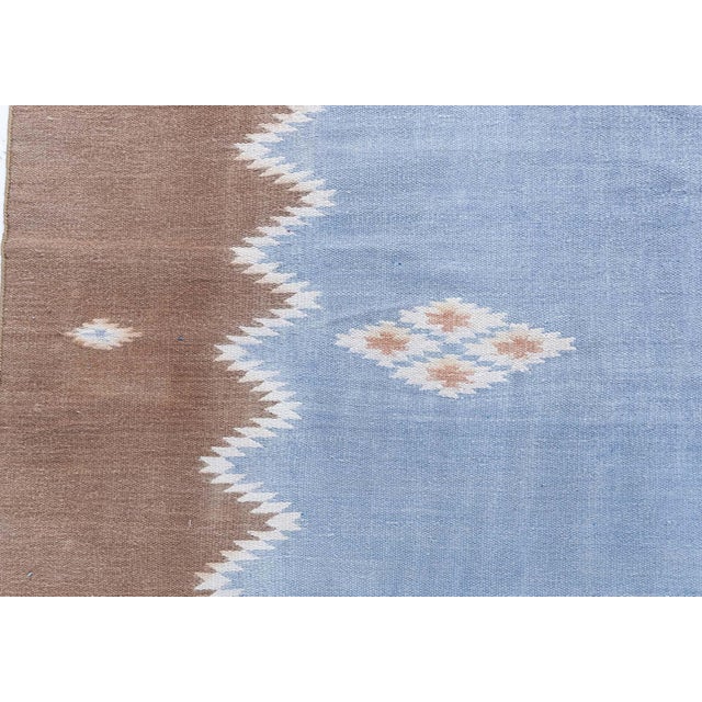 English Doris Leslie Blau Mid-Century Indian Dhurrie Classic Taupe Flatweave Cotton Rug For Sale - Image 3 of 7