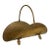 Vintage English Regency Brass Lions Paw Fireplace Firewood Log Holder For Sale