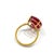 Baroque Bochic "Orient" Vintage Oval Shape Ruby Ring - 18K Gold & Silver For Sale - Image 3 of 18