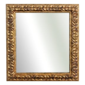 Vintage Golden Mirror, 1980 For Sale