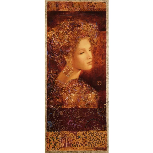 2000 - 2009 2000 Csaba Markus "Constantina" Artist Hand Numbered & Embellished Limited Edition Serigraph 169/225 Exquisitely Framed & Matted For Sale - Image 5 of 8