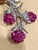 Mid 20th Century Vintage 14 Kt White Gold Diamond & 18 Ct Pink Sapp Floral Bouquet Broach 30.4 GM For Sale - Image 5 of 18