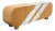 Custom Made Beige Laminate and Chrome Striped Credenza Sideboard For Sale
