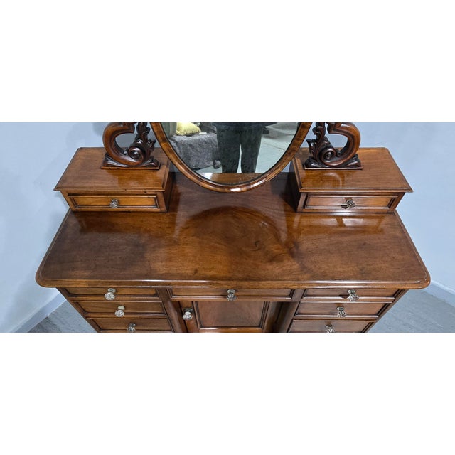 19th Century Victorian Mahogany Dressing Table, 1880 For Sale - Image 5 of 16
