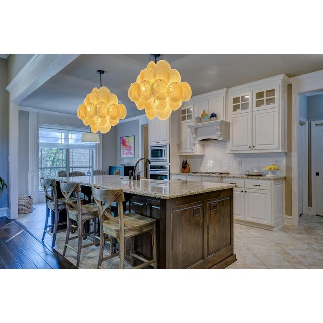 Italian Murano Glass Disc Chandeliers, 1990, Set of 2 For Sale - Image 13 of 18