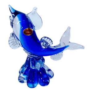Vintage Portuguese Decorative Dolphin Figurine, Attributed to Cristais Bonora