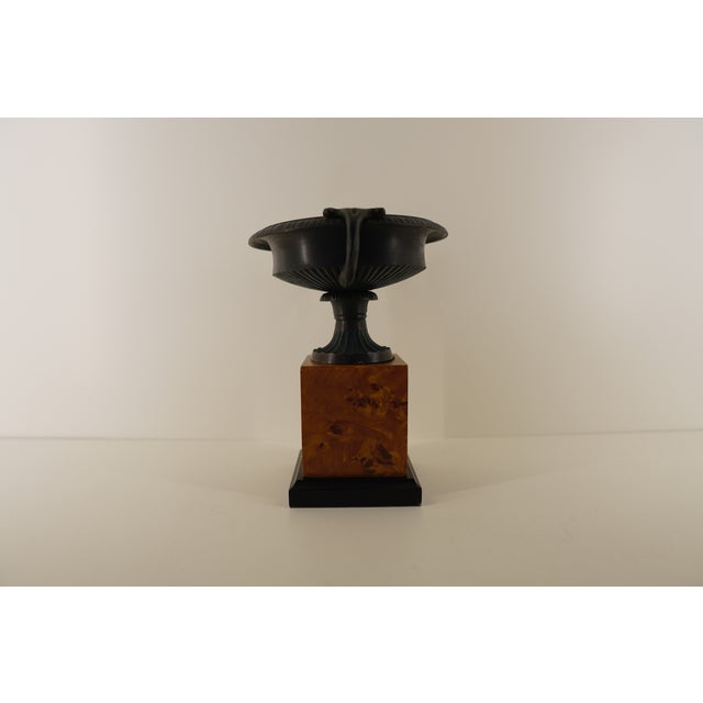 Vintage San Pacific Neoclassical Style Bronze Tazza For Sale - Image 13 of 14