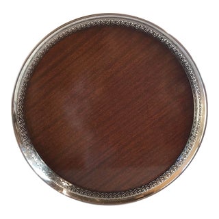 Vintage Formica Tray With Silverplate Sides For Sale