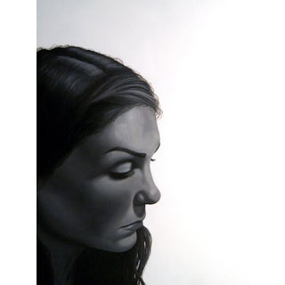 Rachel by Patrick Nevins | Oil on Panel Portrait of a Woman in Profile For Sale