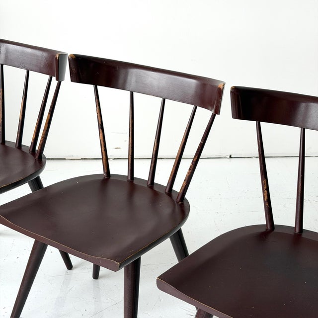 1950s Spindle Back Planner Group Dining Chairs Attributed to Paul McCobb for Winchendon For Sale - Image 9 of 10