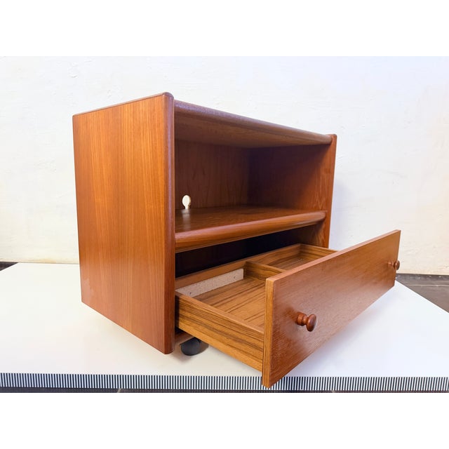Vintage Danish Teak Record Trolley, 1960s For Sale - Image 11 of 11