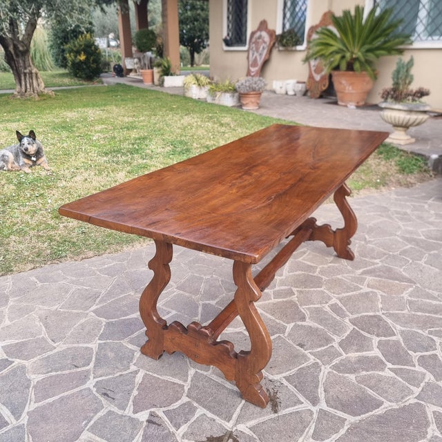 Wood Tuscan Walnut Refectory Table, 1759 For Sale - Image 7 of 10