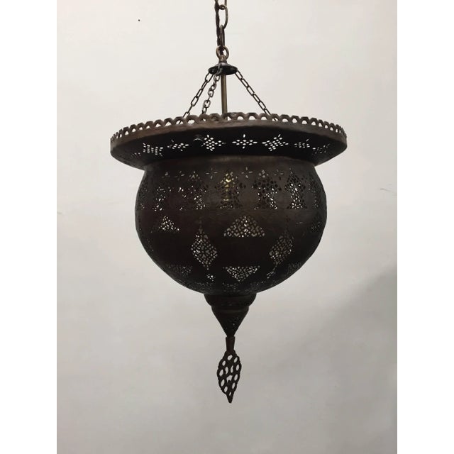 Antique 19th Century Hand-Crafted Moorish Pierced Brass Turkish Chandelier For Sale - Image 10 of 10
