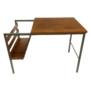 Teak Side Table With Magazine Rack
