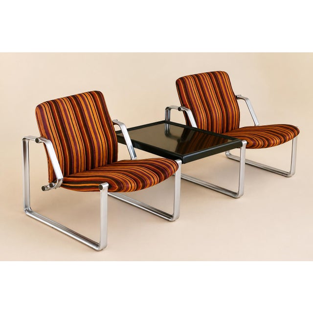 Pair of Brazilian Modern Lounge Chairs in Camel Shearling & Darkened Brass Steel, Brazil, C. 1970s For Sale - Image 15 of 16