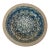 1996 Vintage Americana Folk Art Blue Sponge Wear Bowl, Artist Signed. For Sale